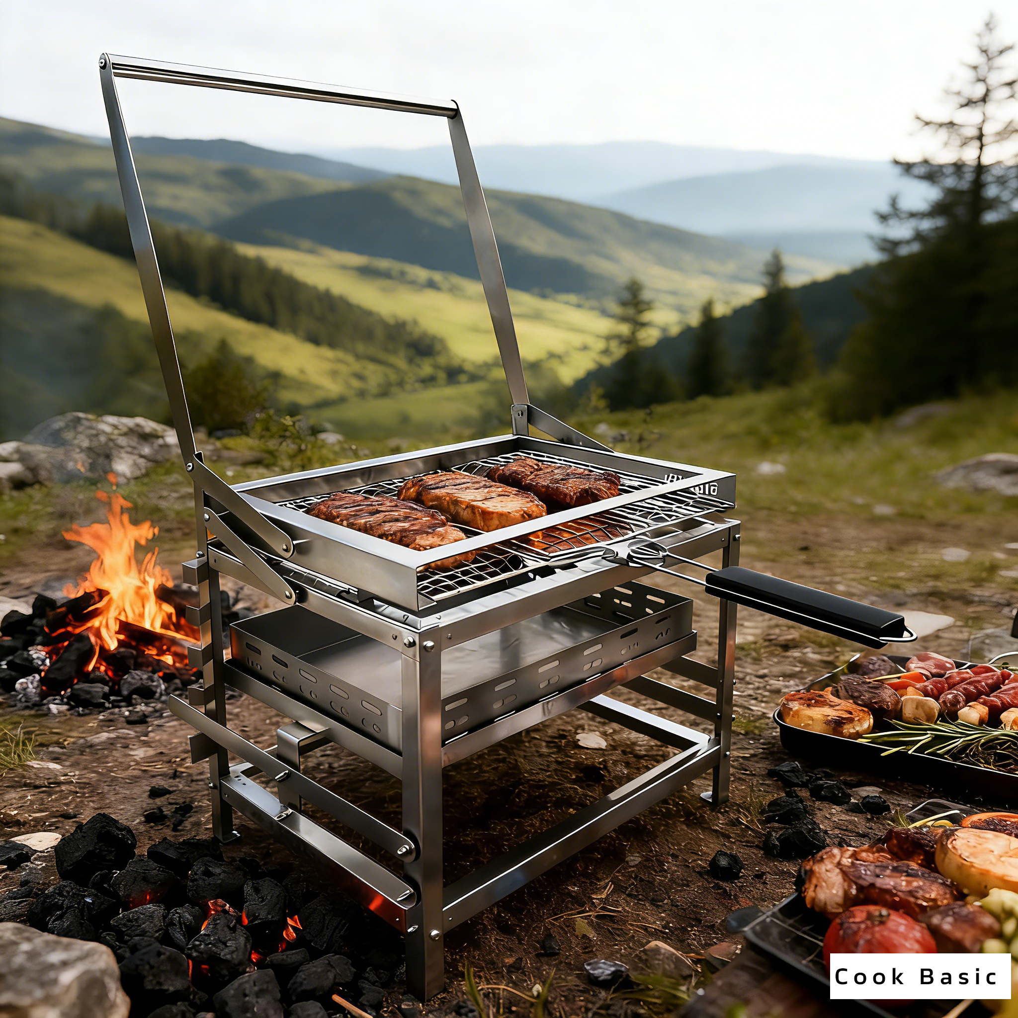 Outdoor Flip BBQ Grill